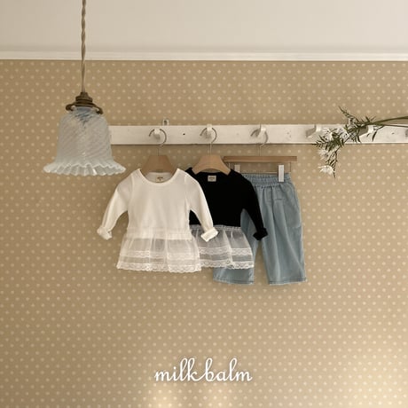 milkbalm/17. lace golgi T-shirt XS-XL