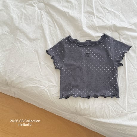 ninibello/6. dot heart punching T-shirt 2XL