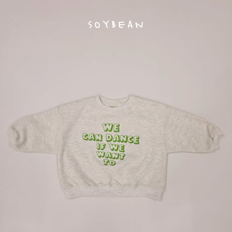 soybean/44. embroidery lettering man-to-man XS-XL