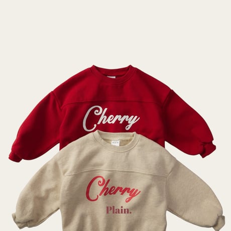 plain/25. cherry man-to-man XS-XL