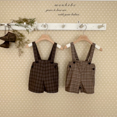 monbebe/9. roy overalls pants  S(1-2Y)-XL(7-8Y)