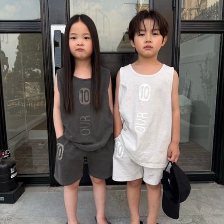 our/83. after printing sleeveless set S-XL