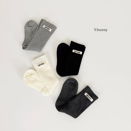 vbunny/42. seven socks set M(130-150)-XL(180-210)