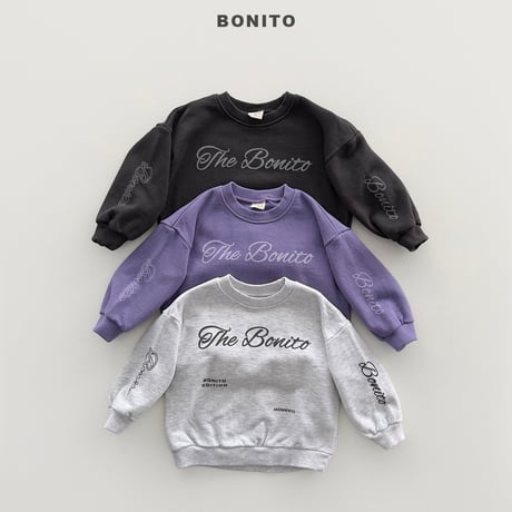 bonito/24. bonny lettering (adult) man-to-man ADULT