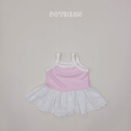 soybean/7. plan dot fril sleeveless XS-XL