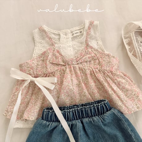valubebe/64. flo ribbon blouse 6M-S