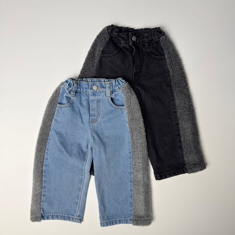 andbutter/58. Sherpa Line Denim Pants XS-XL