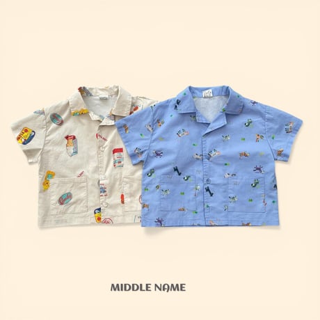 middlename/33. summer digital printing shirt S-XL