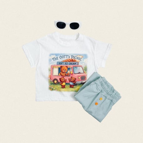 oottbebe/74. otte picnic ( kids ) T-shirt XS(1-2Y)-XL(6-7Y)