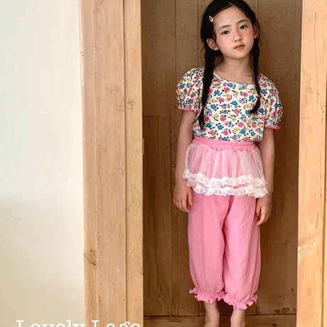 lago/17. ailet flower T-shirt S-JS