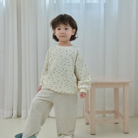thebeige/8. Flower waffle sweatshirt XXS-L