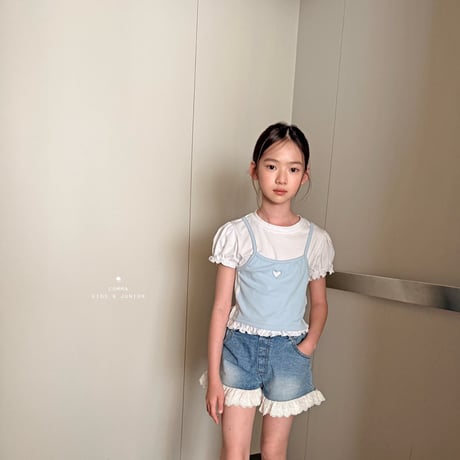 comma/229. two line puff T-shirt 110-130