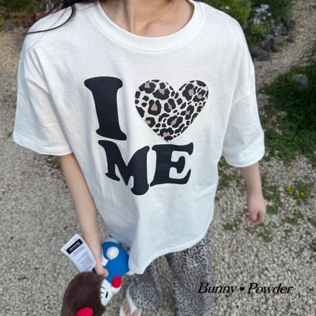 bunnypowder/254. leopard heart T-shirt ADULT