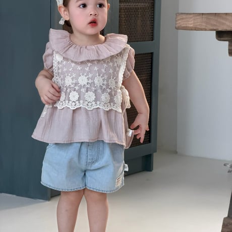 aiai/52. roze lace rayerd top set S(6M-2Y)-XL(4-5Y)