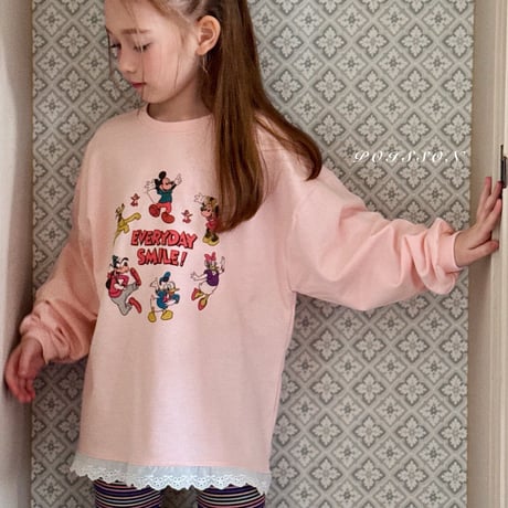 poisson/56. smile disney man-to-man S-XL