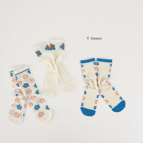 vbunny/26. flower socks set FREE(32CM)