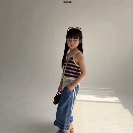 saintdoll/102. peuty fril denim pants JS-JL