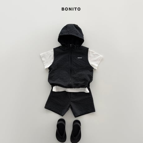 bonito/79. high vest zip-up set JS-JM