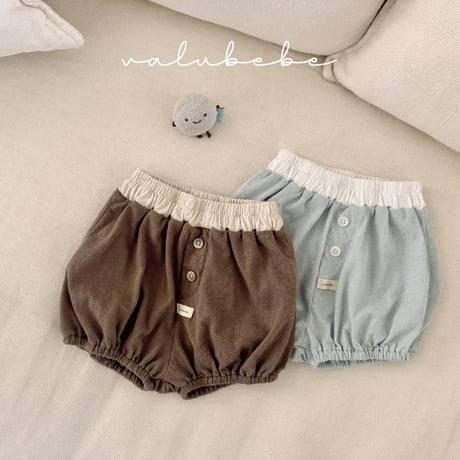 valubebe/77. two color button pumpkin pants 6M-S