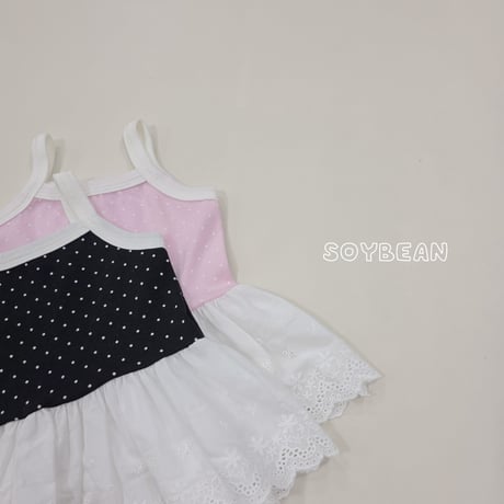 soybean/7. plan dot fril sleeveless XS-XL