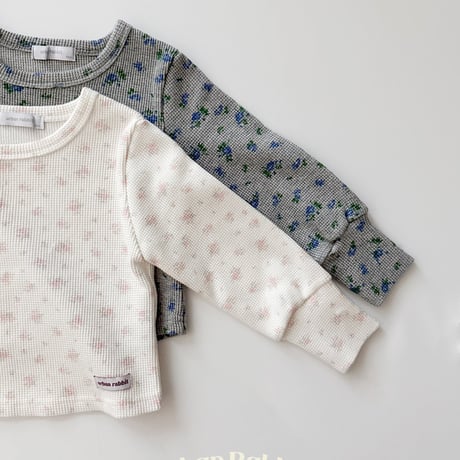 urbanrabbit/41. Flower Waffle Tee JS-JM