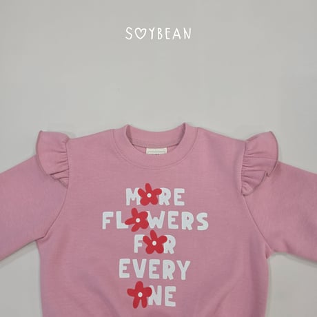 soybean/87. plan ) flower fril man-to-man XS-XL