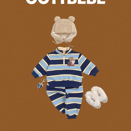 oottbebe/27. bear friends updown set XS(0-1Y)-XL(4-5Y)