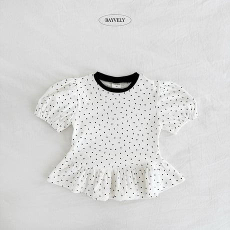 bayvely/13. heart puff half t T-shirt XS-XL