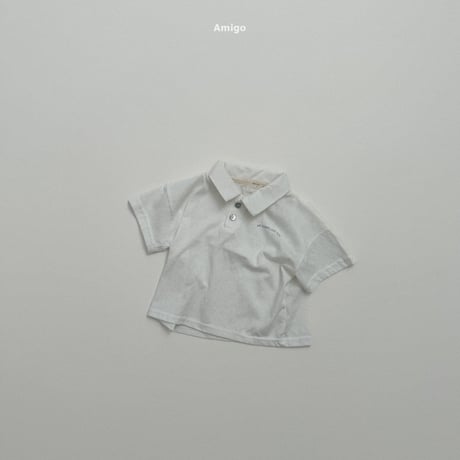 amigo/38. snow flower collar T-shirt XS-XL