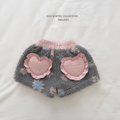 melikey/83. heart flower half pants XS-XL