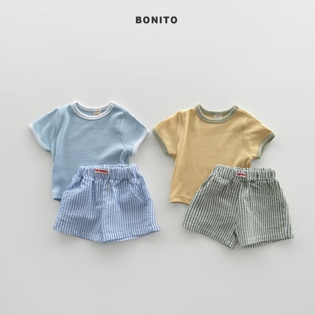 bonito/119. vertical line set half pants 6M-18M