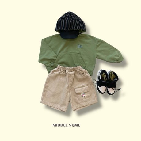 middlename/22. ss two color hood T-shirt S-XL