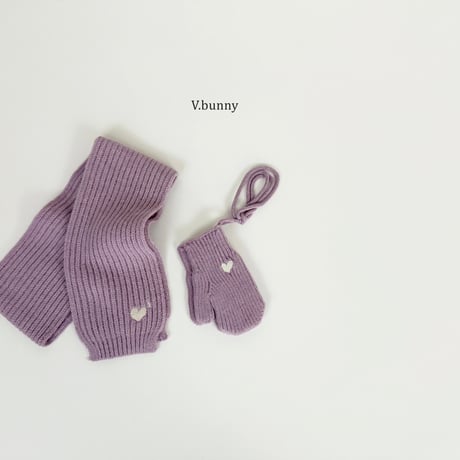 vbunny/62. heart embroidery muffler FREE