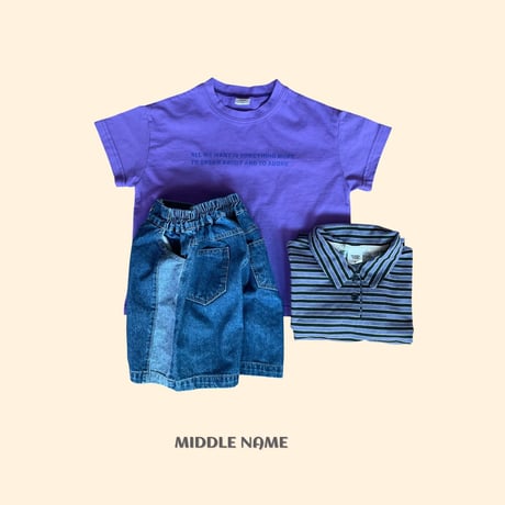 middlename/36. lettering half t T-shirt JS-JM