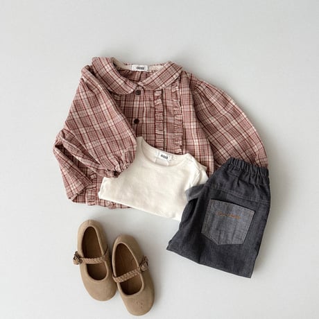 onu/34. peuty fril blouse BABY(12M)-XL(6-7Y)
