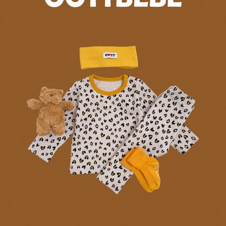 oottbebe/21. heart leopard inner wear XS(0-1Y)-XL(4-5Y)