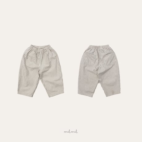 melmel/26. Striped hip pockets pants XXS-XL