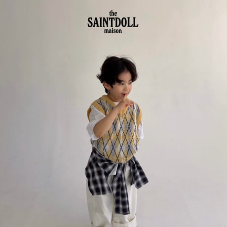 saintdoll/146. baby knit vest XL-JM