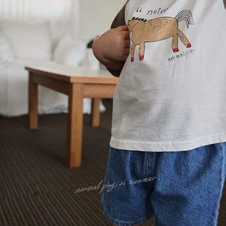 normalplay/8. round denim half pants 12M-XL