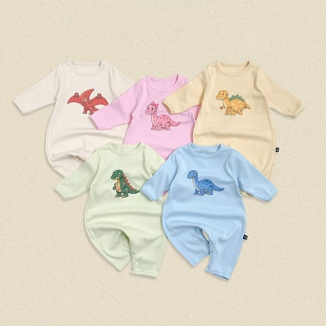 oottbebe/11. dinosaur FullBody suit S(0-6M)-M(6-12M)