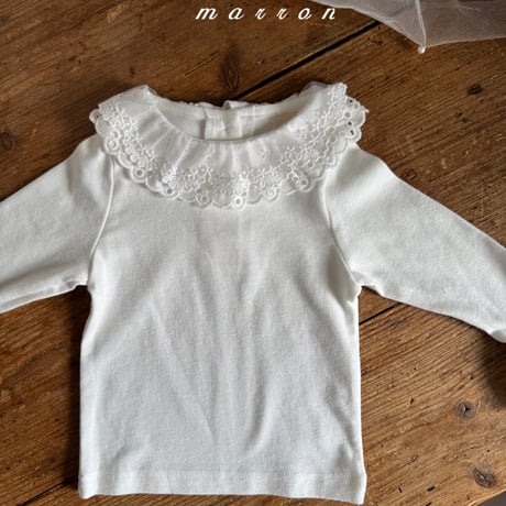 marron/37. lace T-shirt XS-L