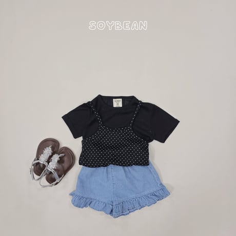 soybean/68. plan ) denim fril 3bu ( pants JS-JM