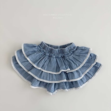 melikey/58. less denim kangkang skirt JS-JM