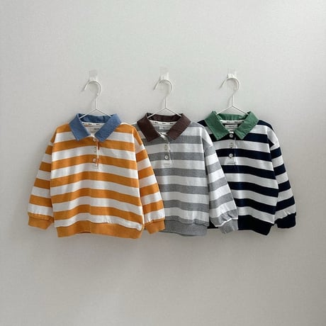 digreen/34. striped collar mtm? S-2XL