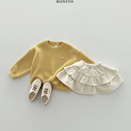 bonito/11. plan knit man-to-man 12M-XL