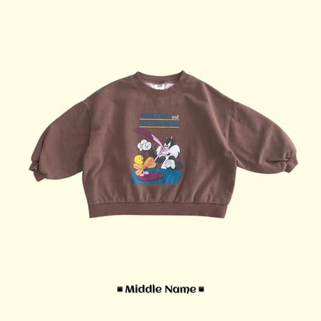 middlename/45. tweet man-to-man S-XL