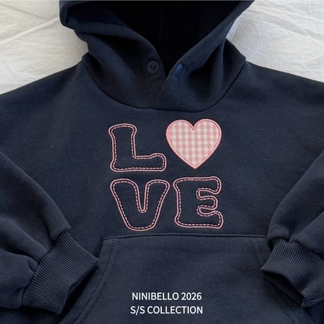 ninibello/90. love hood T-shirt 2XL