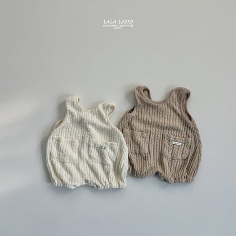 lalaland/70. bebe twist overalls knit 12M-18M