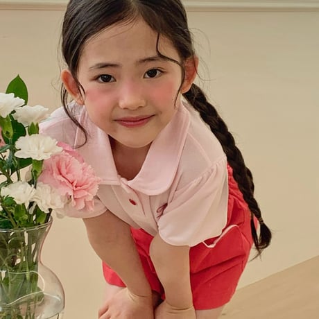 lago/8. ribbon embroidery collar T-shirt S-JS