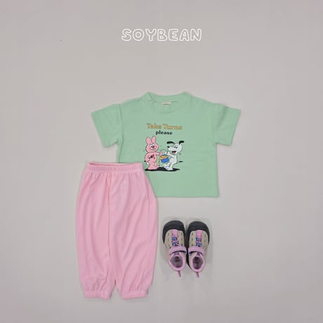 soybean/145. plan ) character half t T-shirt JS-JM